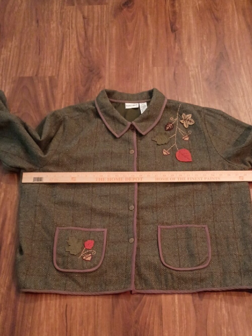 Fashion Bug Olive Tweed Jacket - Picture 4 of 5